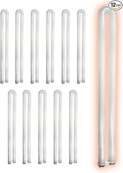 GoodBulb 31 Watt T8 Fluorescent U-Bend Light Bulb 3000K Soft White Light Color Medium Bi-Pin Base High Output 1963 Lumens 31W 10000 Life Hours 80 CRI 12 Bulbs Pack