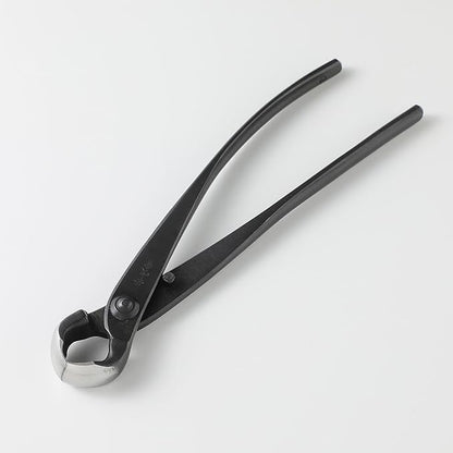 Wazakura Hand Forged Knob Bonsai Cutter Made in Japan 8-1/4 inch (210mm), Japanese Gardening Tools, Round Edge Concave Branch Cutter Black