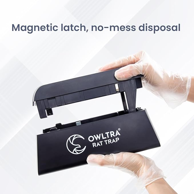 OWLTRA OW-1 Indoor Electric Rat Trap 2PCS, Instant Kill Rodent Zapper with Pet Safe Trigger, Black