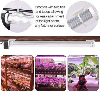 JCBritw Standing LED Grow Light，Adjustable T12 Bar Plant Light, White 6500K Full Spectrum Plant Grow Lamp on Stand for Indoor Plants Seed Starting, Seedlings, Veg, Flower