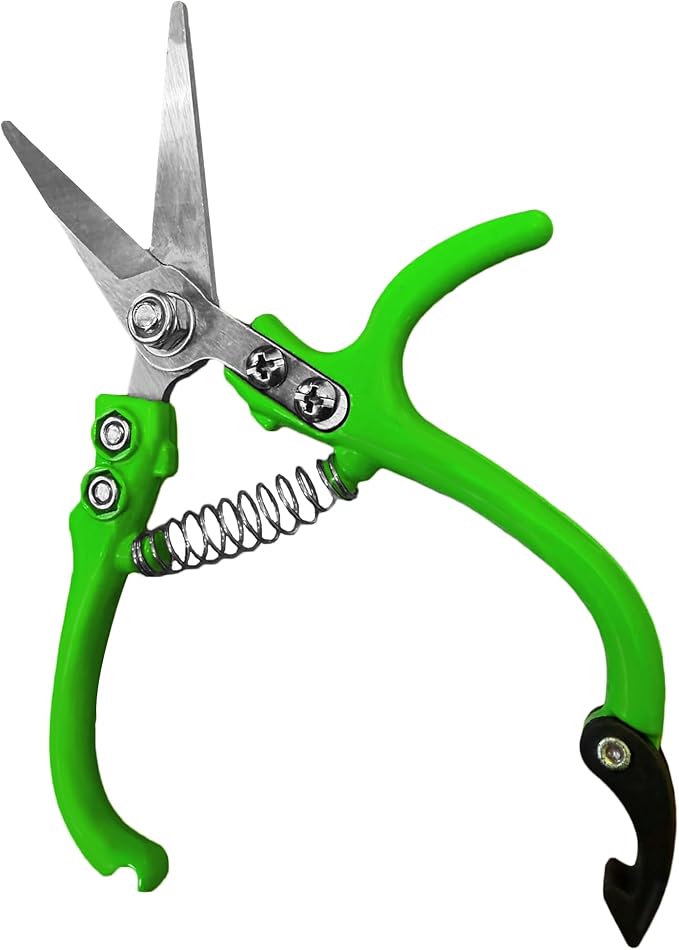 GARDEN GURU Ergonomic Garden Snips Clippers – Professional Hand Pruner Pruning Shear with Comfort Grip Handles for Gardening Trimming and Yard Work – High Carbon Steel