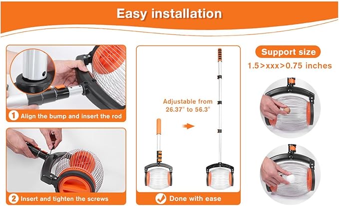 TARSHYRY Large Nut Gatherer Rolling Nut Harvester Ball Picker,Adjustable Lightweight Rolling Nut Collector Manual Ball Gatherer Multifunctional Garden Picker Tool for Walnut Chestnut Fruits