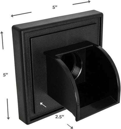 Marcello Square Pool & Fountain Water Feature Spout (Midnight Black)