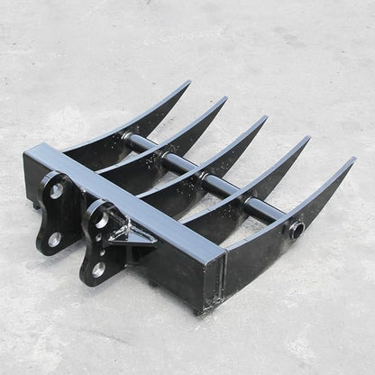 Mini Excavator Attachment Rake, Metal Material, Hole Diameter: 25MM/0.98in, Suitable for 1 - Ton Mini Excavators