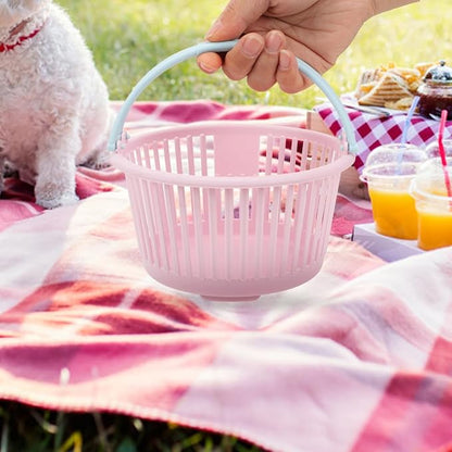 4pcs Portable Fruit Picking Baskets Ergonomic Handle Containers for Collecting Berries Cherries and More Multi-functional Storage Baskets for Kitchen Outdoor Use