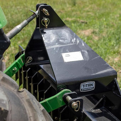 Titan Attachments 60in Soil Yard Pulverizer, Spiked Drum, Category 1 and 2, 3 Point, Quick Hitch Compatible