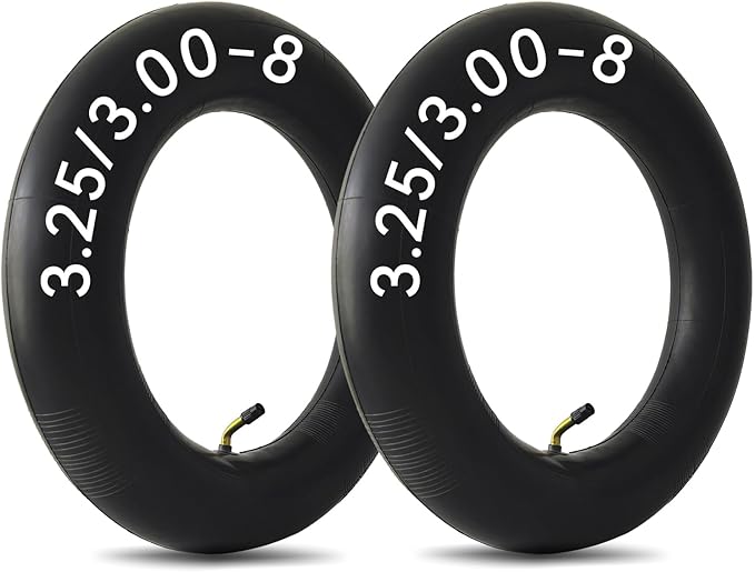 3.50/3.25/3.00-8 Inner Tube for 8 Inch Rim Sizes 3.50-8 3.25-8 3.00-8 3-8 300-8 350-8 Tire Tubes with Bent Valve Stem for Wheelbarrows, Mowers, Garden Cart, Hand Trucks, 2 PCS