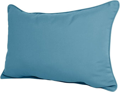 Comfort Classics 22W x 14D x 4H Sunbrella Outdoor Lumbar Pillow Inc. Made in USA (Sky Blue)