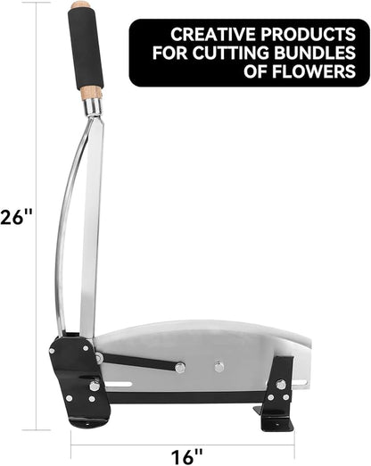 16-Inch Stainless Steel Flower Stem Cutter & Floral Scissors Set, Heavy Duty Bunch Cutter with Safety Lock, Ideal for Florists & Gardeners Perfect for Fresh Flower Stems, and Rose Stems