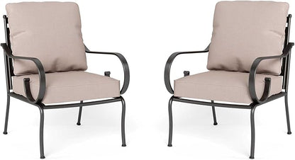 Sophia & William Extra Large & High Back Patio Furniture Set Metal Modern Outdoor Conversation Sets with Sofa Chairs