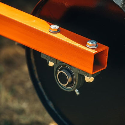 Titan Attachments 3 Point 5 ft Drum Spike Aerator, Fits Cat 1 & 2 Tractors, Tow-Behind Soil Penetrator, Adjustable Weight for Compact Soil, Pull Behind Lawn Tool for Drainage & Fertilization