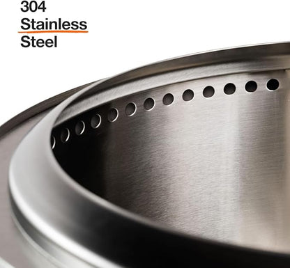 Solo Stove Yukon 2.0 + Stand, 27 Inch Smokeless Fire Pit – Portable Stainless Steel Outdoor Fireplace - 360° Airflow Technology and Removable Ash Pan – Ideal for 6 or More People, 43.9lbs, Ash