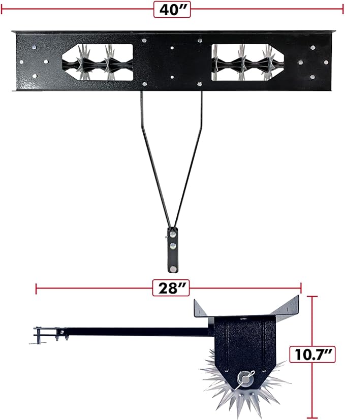 Brinly SA2-40BH-P2 40" Tow Behind Spike Aerator with Double Tow Bar