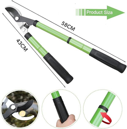 GARDENWORK Loppers for Tree Trimmer,Heavy Duty Branch Cutter,17-23"Extendable Garden Loppers with SK5 High Carbon Steel Blade,Chops Thick Branch Ease with 1.6" Diameter Cut Capacity