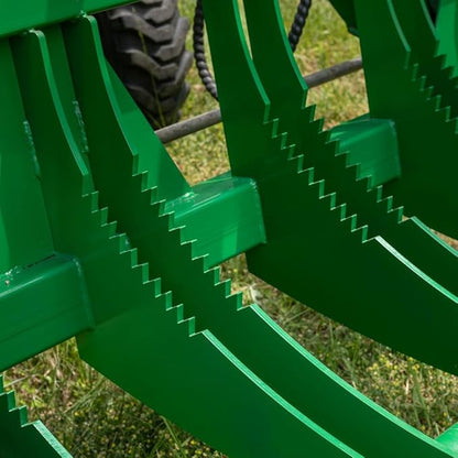 Titan Attachments 72" HD Root Grapple Rake Attachment, Fits John Deere Hook & Pin Tractors, Twin 3,000 PSI Cylinders, Clears Rocks, Logs, Brush, & Debris, Tractor Accessories & Attachments