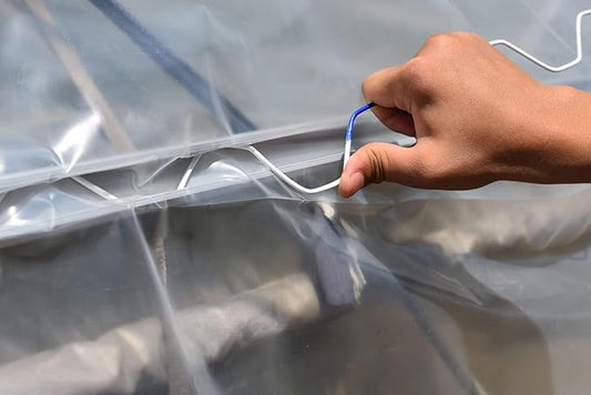 Greenhouse Spring Wire & Lock Channel 6.6 ft - PVC Coated Spring Wire & Aluminum U-Channel Bundle, Farmer Greenhouse Poly Film or Shade Cloth Attachment, 150 Mounting Screws Included [30 Pack]
