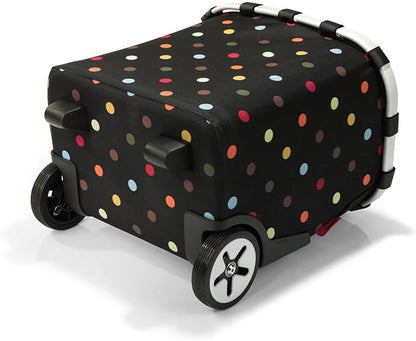 reisenthel carrycruiser dots - Portable Shopping Trolley with Sturdy Aluminum Frame, Shoulder Strap and Removable mesh Inner Bag -Water-Repellent