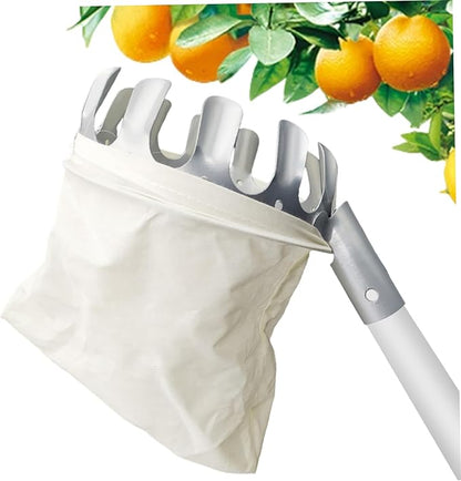 Fruit Picking Tool Fruit Picker with Storage Bag 6.30inch Diameter Portable Round Orange Pear Lemon Harvester Picking Tool Picks for Home Garden Farm Orchard
