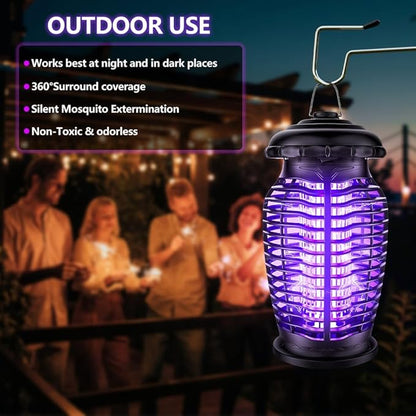 Bug Zapper Indoor Outdoor, 4200V Mosquito Zapper, 15W Fly Zapper, Mosquito Killer, Fly Traps, Flying Insects Zapper Indoor Outdoor,