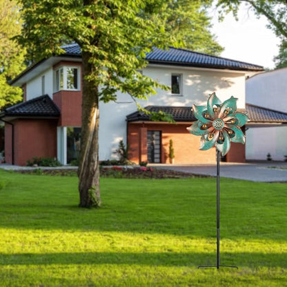 VEWOGARDEN Garden Decor Wind Spinners, Small Waterproof Metal Pinwheels Wind Spinner for Yard and Garden 37 * 10inches (Double Blade)