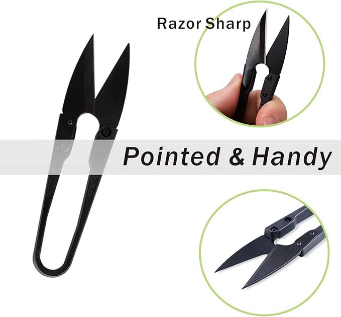 JINJIAN Bonsai Pruning Scissors 12PCS - Small Pruner Shears Bud Leaves Trimmer Garden Shears for Plants, Gardening Clippers for Flower Bonsai Trimming Pruners Trimmers Secateurs(BLACK)