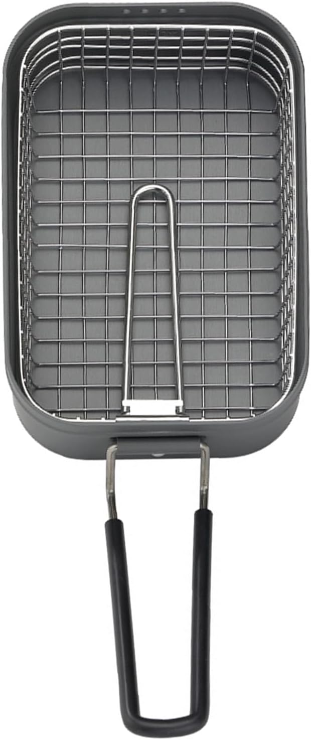 Outdoor Camping Fryers Stainless Steel Fry Basket Commercial Fryers Basket for Picnics and Cooking
