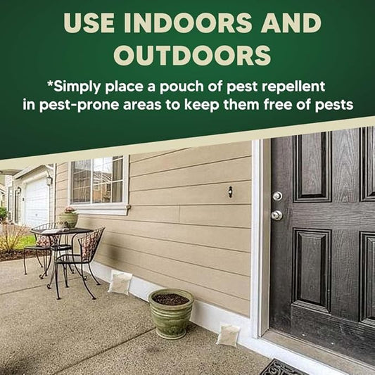Pest Control Pouches, Mice Repellent Indoor, Rodent Repellent, Mouse Repellent, Mouse Deterrents, Rat Repellent for House,Roach,Spider,Roach,Ant,Mosquito,Silverfish and Lizard Repellent- 8P