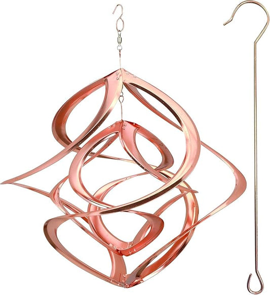 Red Carpet Studios Deluxe Double Helix Cosmix Wind Spinner, 14-Inch, Copper