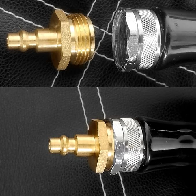 RV vent plug prevent freezing in winter helps drain water from water pipes, suitable for camping RVs, boats, garden hoses, water pipe Blow Out Plug brass quick connector (male)