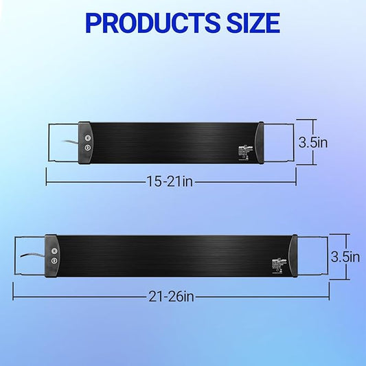 REPTI ZOO UVB Reptile Light with Dimming | 28 inch UVB LED Light Bulb for Reptile | 12W 10.0 UVB Lamp for Bearded Dragon Gecko Chameleon Frog | Reptile Light Bar Fixture with Controller