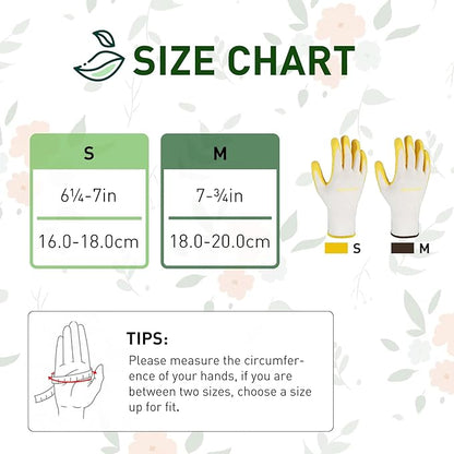 HANDLANDY Womens Gardening Gloves, 3 Pairs Breathable Nitrile Coated Yard Work Gloves, Best Gift for Ladies Gardener