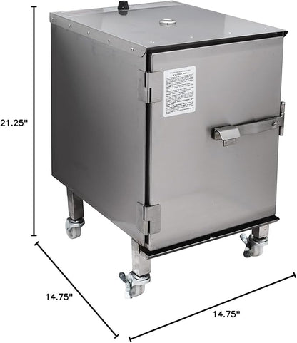 SmokinTex Lil' Tex Electric Smoker - Stainless Steel Portable Meat Smoker Grill with Temperature Control, Wood Chip Tray, and Meat Probe for BBQ, Jerky, Vegetables