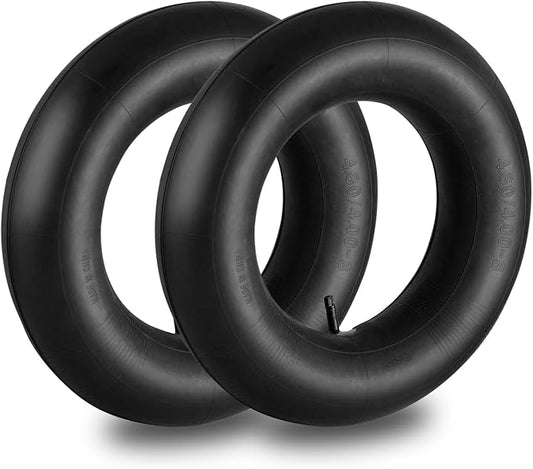 4.80/4.00-8" 4.80 x 4.00-8 Inner Tubes (2 Pack) with TR-13 Straight Valve Stem,for Wheelbarrows, Tractors Hand Trucks Riding Mowers Golf Carts Go-Karts Lawn Mowers