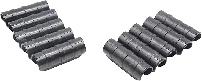 Garden Greenhouse Clips Pack of 10, Black, Outer Diameter 0.94-1.02in, ABS+PC Material, High-Temperature & Cold Resistant