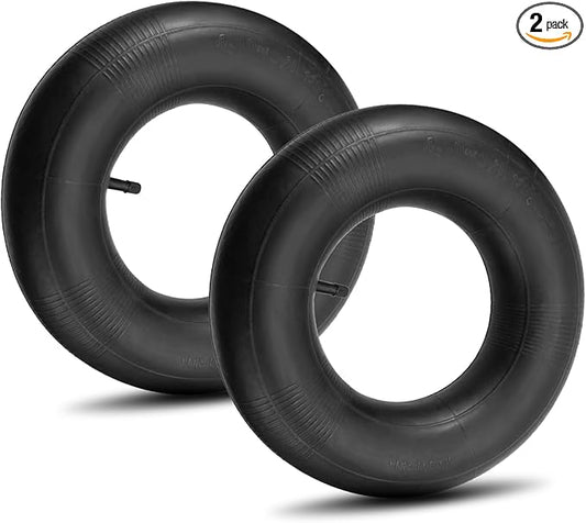 13x4.00-6 Inner Tube 4.10/3.50-6 Heavy Duty Replacement Tire Tubes with Straight Valve Stem for Wheelbarrows, Mowers, Hand Trucks - 2 Pack