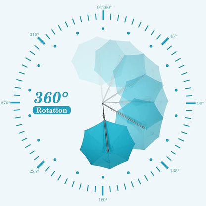HOTIME10ft Large Cantilever Patio Umbrellas - Upgrade and Intensify - with 360 Rotation and 5 Angles Adjustment - Aluminum Offset Pool Umbrella Square Outdoor Umbrella for Patio Garden Deck Pool
