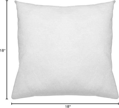 Digital Decor Premium Throw Pillow Inserts Sham - Decorative White Square Form Pillow Inserts - Perfect for Bedroom, Sofa & Couch (1 Pack)