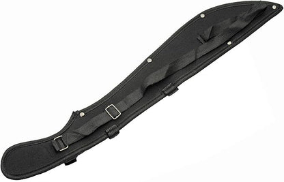 Szco Supplies 21” Full-Tang Curved Sawback Machete with Cord-Wrapped Handle, 420 Stainless Steel Blade, and Nylon Sheath for Camping, Hiking, and Survival