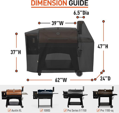 Arcedo Grill Cover Compatible with Pit Boss Austin XL, Wood Pellet Grill and Smoker Cover for Pitboss 1000, Rancher XL, 1100 pro, 1150, All Weather Protection BBQ Accessories
