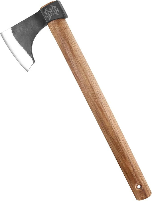 Throwing Axe, 18.9" Throwing Axes and Tomahawks with 1065 High Carbon Steel & Hickory Wooden Handle, Perfect for Axe Throwingg Game, Competition and Recreation, Gift for Men