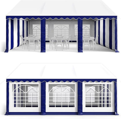 GREEN PARTY 13x26FT Party Tent Heavy Duty, Large Wedding Event Shelters with 3 Carry Bags & Removable Sidewalls, Outdoor Canopy Gazebo Commercial Tent for Carport Camping Garden Patio