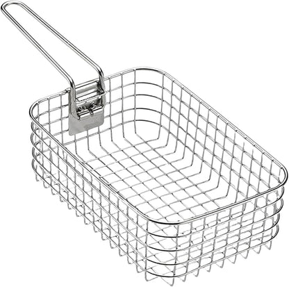 Outdoor Camping Fryers Stainless Steel Fry Basket Commercial Fryers Basket for Picnics and Cooking