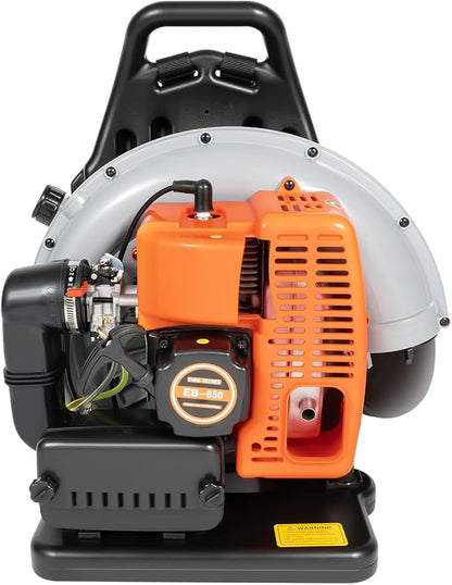 Backpack Gas Powered Leaf Blower, Commercial 2.7kW 850CFM 63CC 4.3HP 2-Stroke Powerful Lightweight Gasoline Grass Lawn Blower w/Harness Air-Cooled & 1.8L Fuel Tank for Yard Lawn Care, Snow Removal