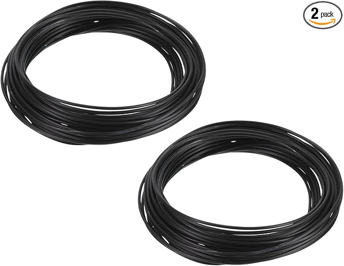 PATIKIL 1.5mm Bonsai Training Wire, 2 Rolls Floral Wire Stems Anodized Aluminum Tree Wire 65.6 Feet Total for Gardening Branch Fixing, Black