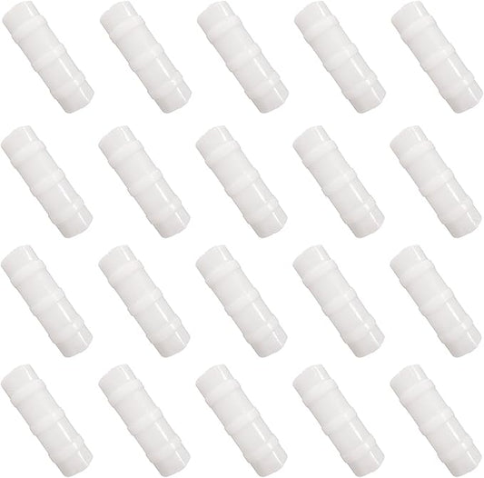 FDXGYH 20 Pcs Greenhouse Film Clamps ABS Snap ClampTube Clip Garden Buildings Tube Clip for 1" PVC Pipe（White）