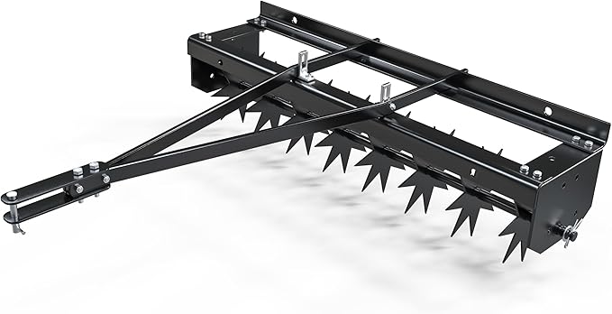 YINTATECH 48" Lawn Aerator Tow Behind with Universal Hitch for spike Aerator, Black