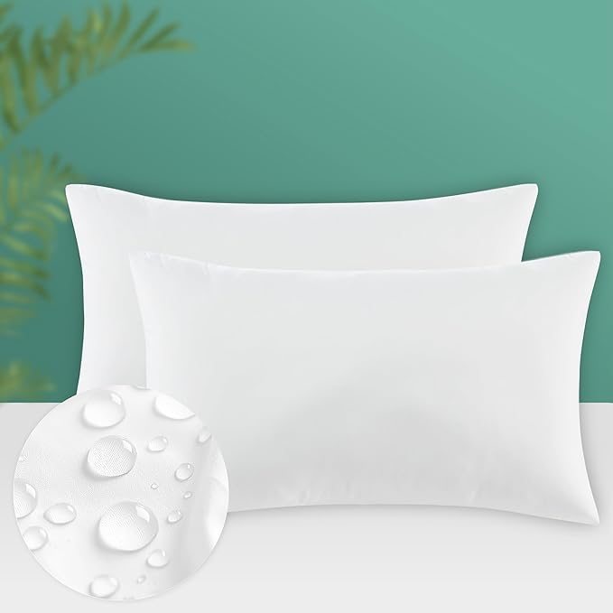 Codi Outdoor Lumbar Pillow Inserts 12x20 Set of 2, Water Resistant Throw Pillows Insert for Patio Furniture