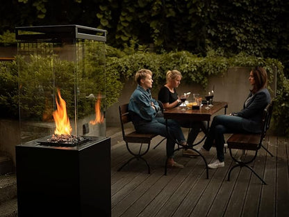 Planika Lighthouse - Patio Heater Outdoor Fireplace for Patio Fueled with Propane Gas 20 lbs cylider - Cover and Regulator Included