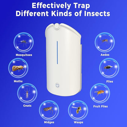 Flying Insect Trap, ZerGard Indoor Plug in Bug Catcher with UV Light (2 Devices+10 Refills) Captures Mosquito Gnat Moth Fruit Flies for Kitchen, Living Room, Bedroom, ZM002