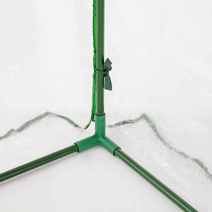 Outsunny 7' x 3' x 2.5' Mini Greenhouse, Portable Tunnel Green House with Roll-Up Zippered Door, UV Waterproof Cover, Steel Frame, Clear